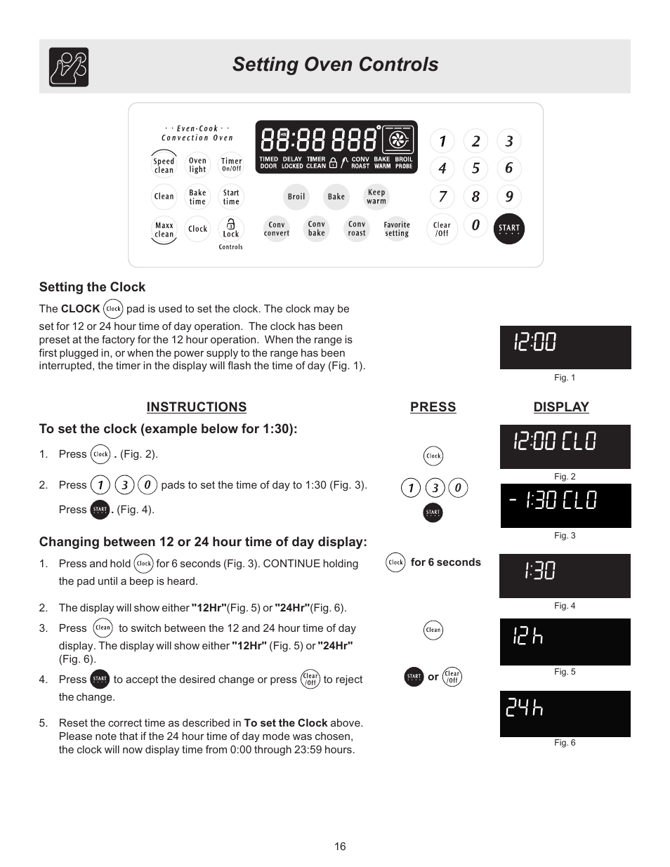 Setting oven controls | FRIGIDAIRE ES530 User Manual | Page 16 / 40