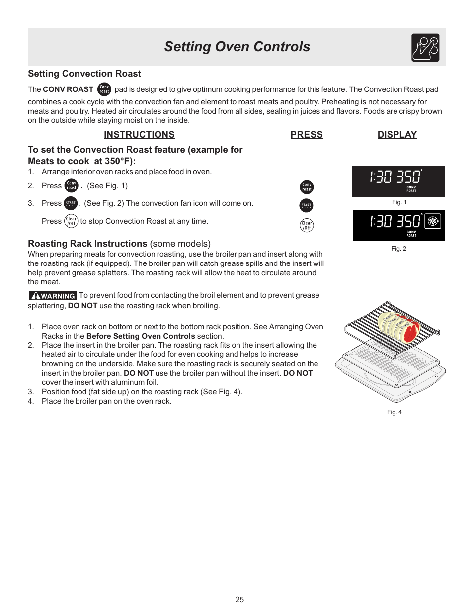 Setting oven controls | FRIGIDAIRE ES530 User Manual | Page 25 / 40