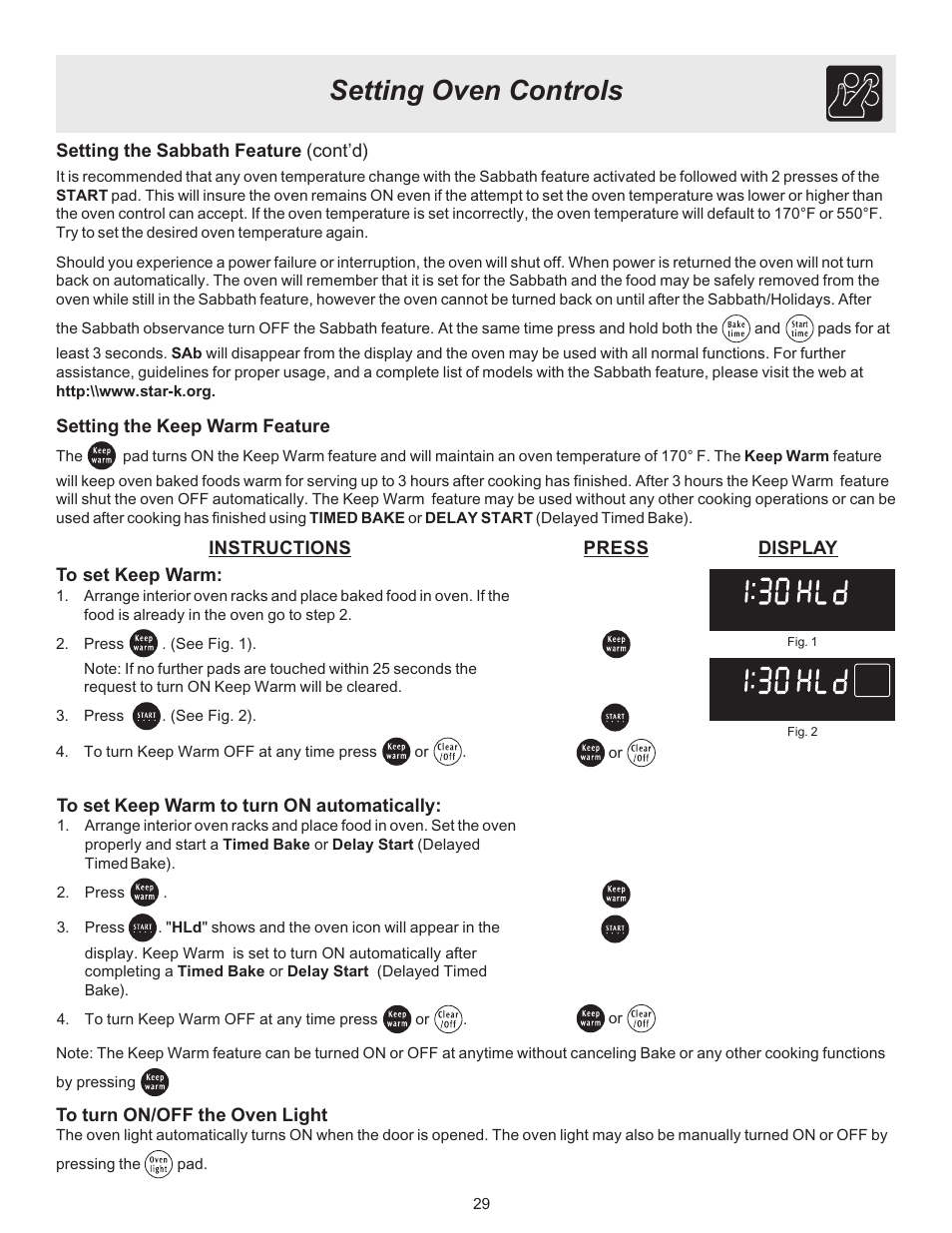 Setting oven controls | FRIGIDAIRE ES530 User Manual | Page 29 / 40