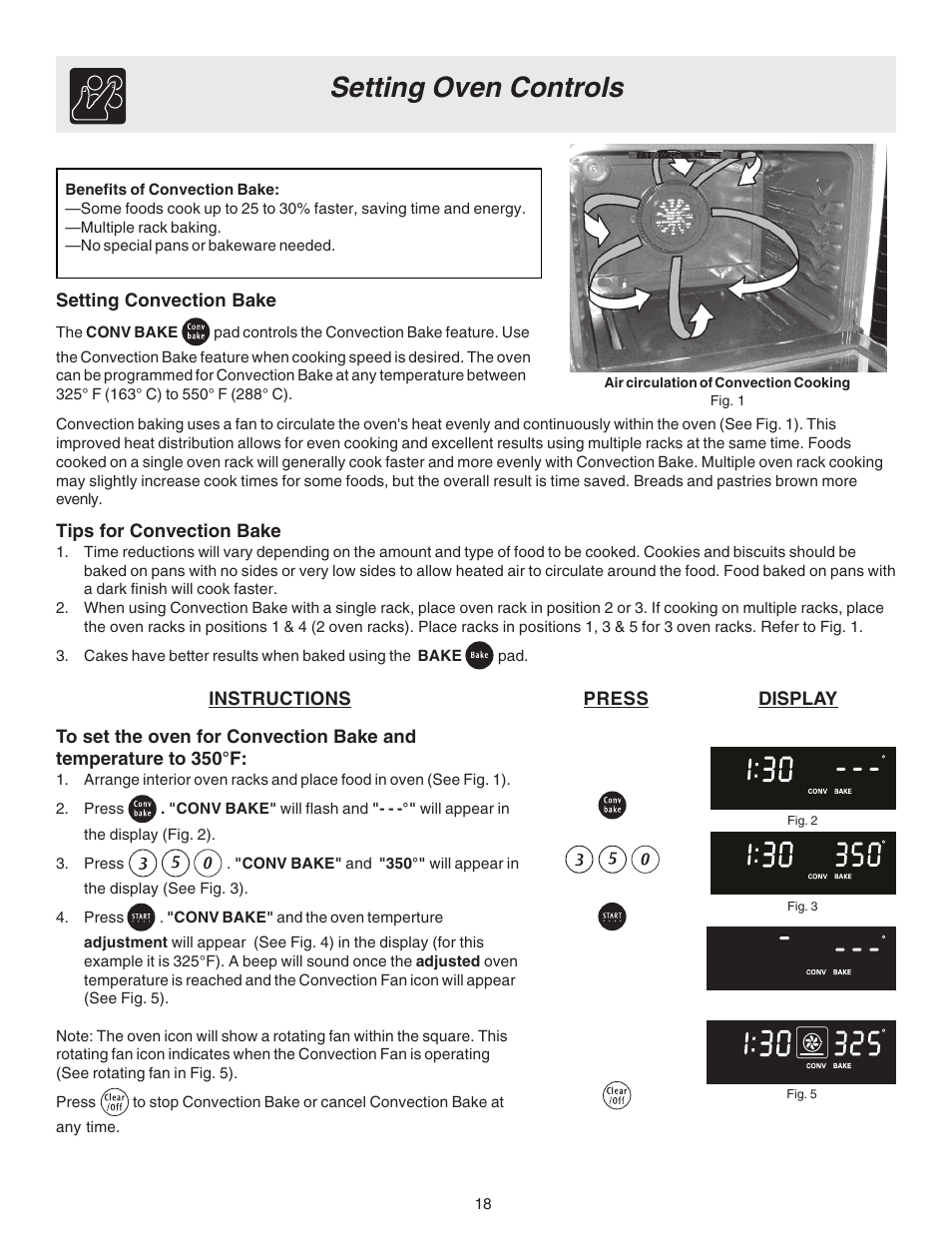 Setting oven controls | FRIGIDAIRE 316417128 User Manual | Page 18 / 36