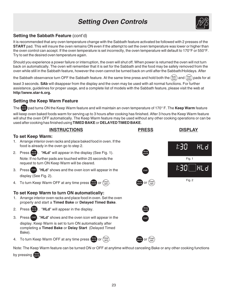 Setting oven controls | FRIGIDAIRE 316417128 User Manual | Page 23 / 36