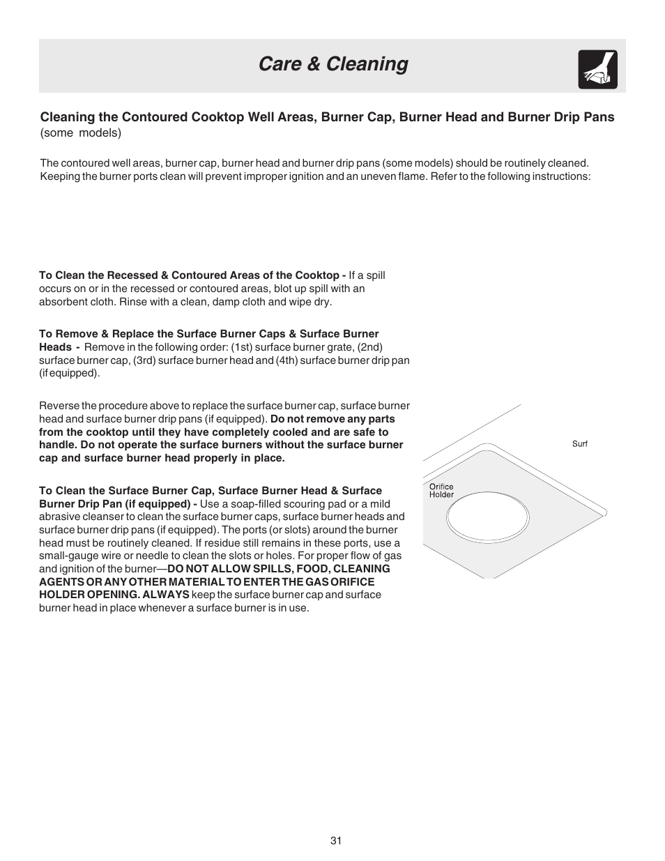 Care & cleaning | FRIGIDAIRE 316417128 User Manual | Page 31 / 36