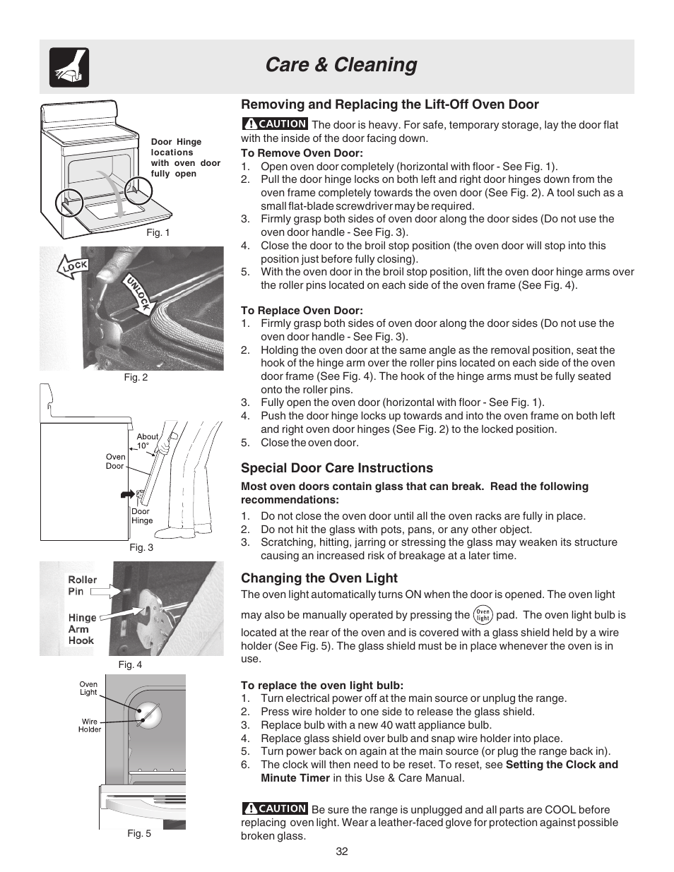 Care & cleaning | FRIGIDAIRE 316417128 User Manual | Page 32 / 36