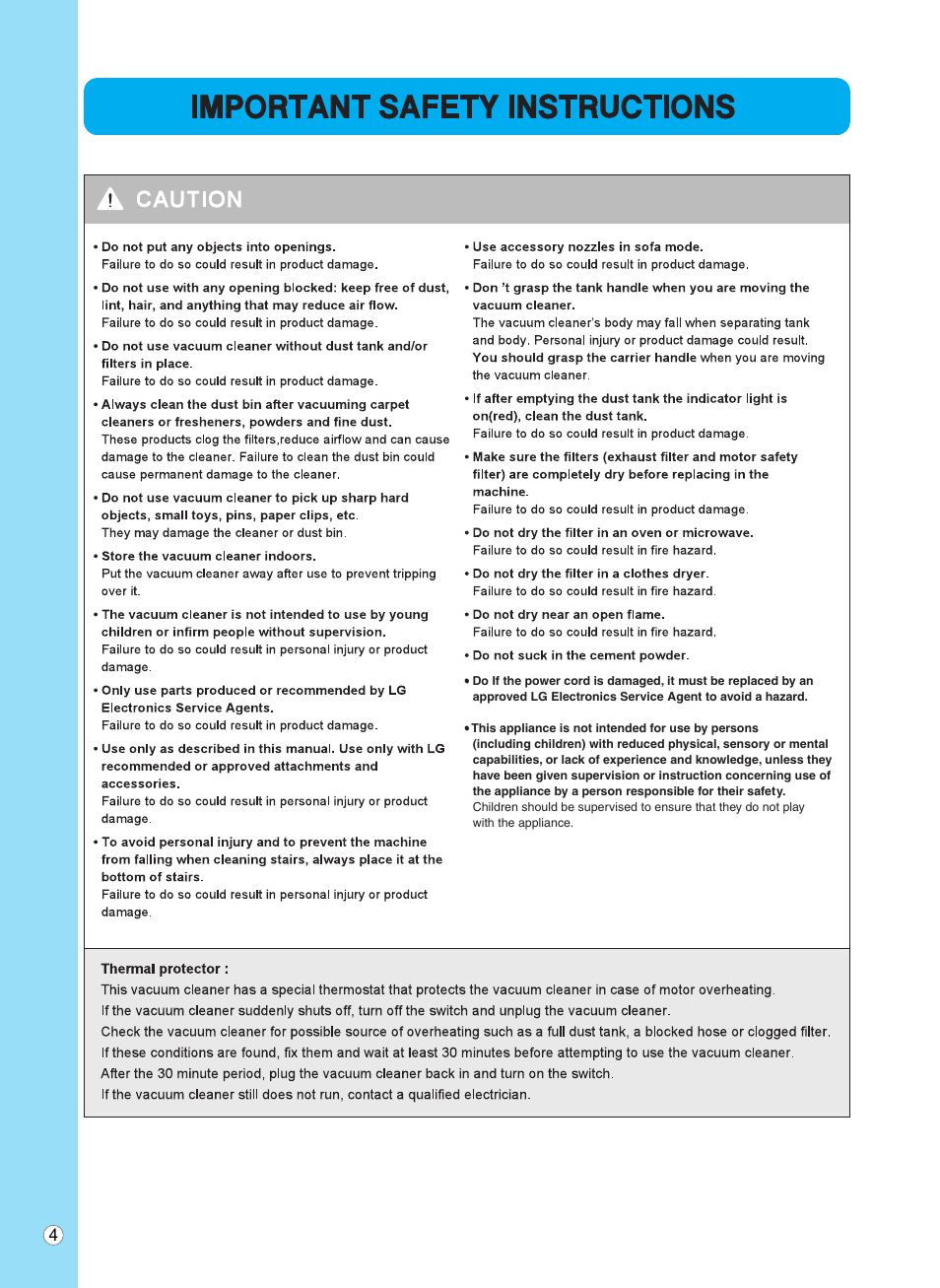 LG V-C9563WNT User Manual | Page 5 / 24