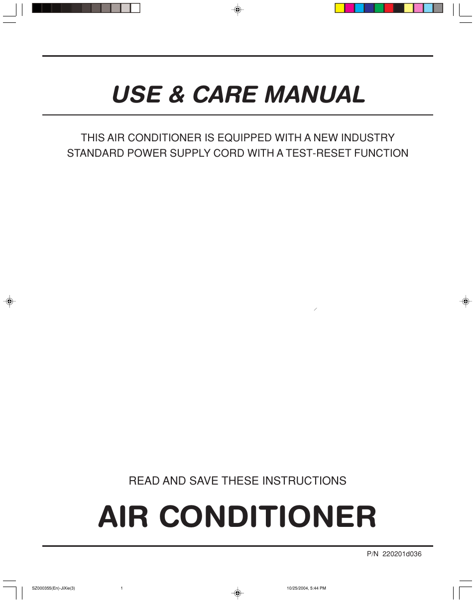 FRIGIDAIRE 220201d036 User Manual | 7 pages