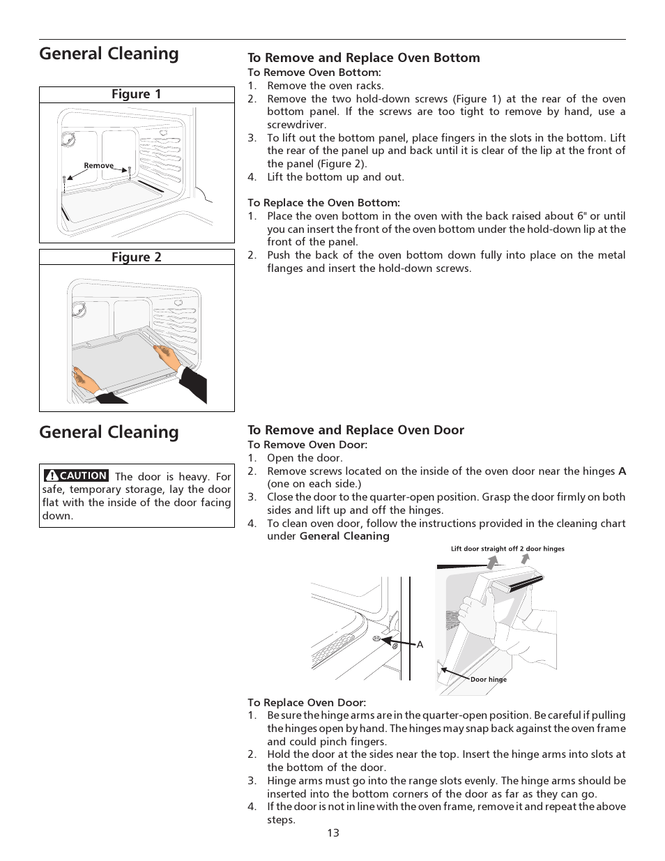 General cleaning | FRIGIDAIRE 316135932 User Manual | Page 13 / 16