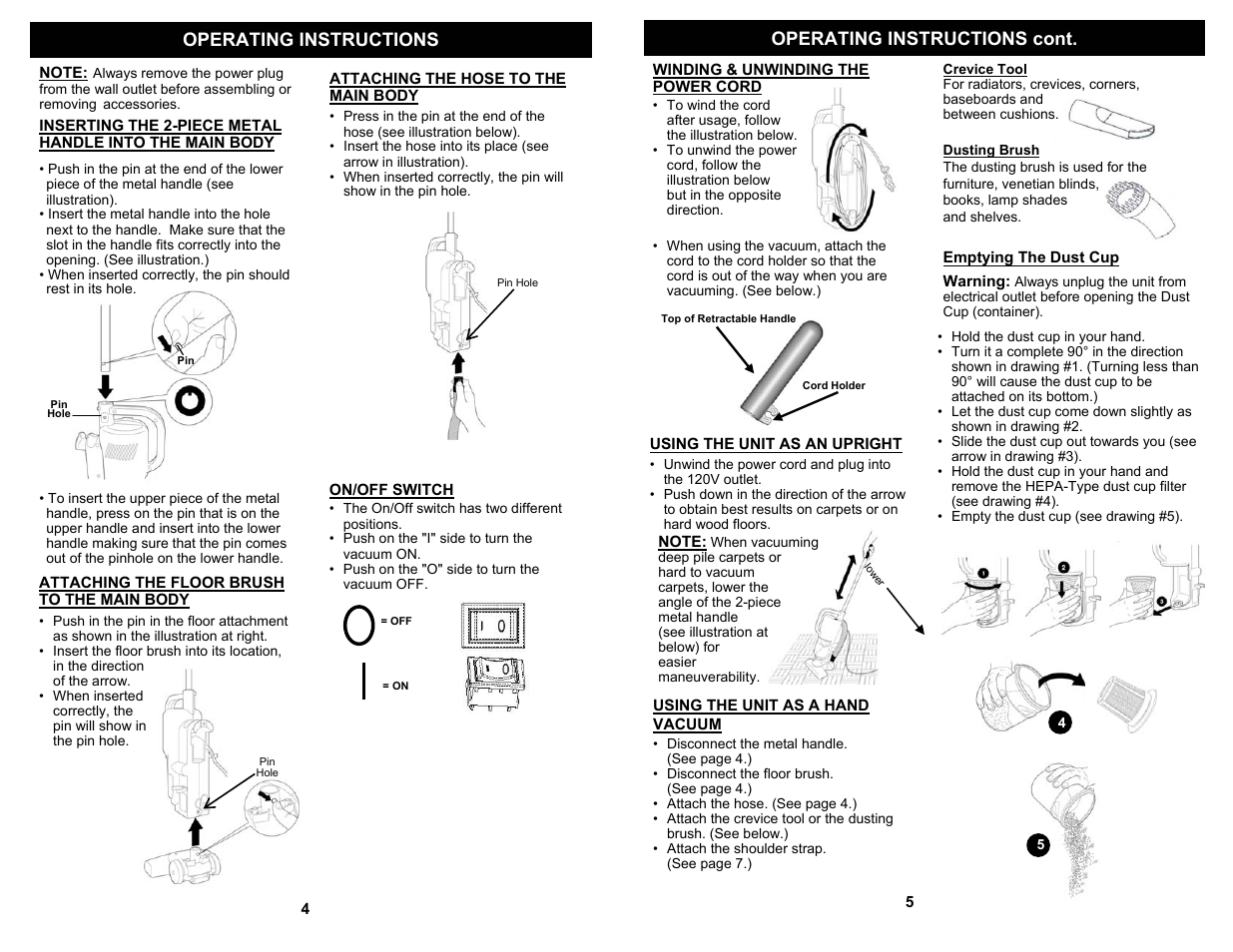 Fantom Vacuum BAGLESS STICK VAC FS800 User Manual | Page 6 / 6