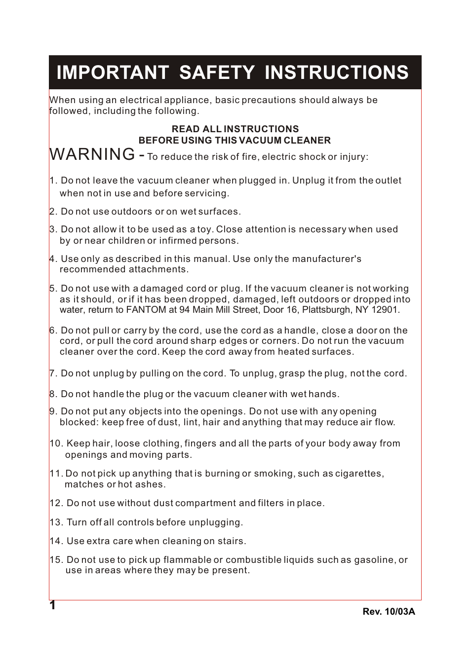 Т³гж 2, Important safety instructions, Warning | Fantom Vacuum FM740 B User Manual | Page 2 / 18