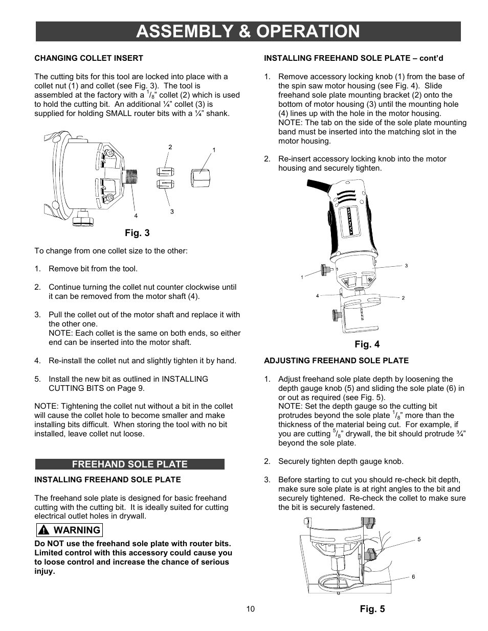 Assembly & operation | Fantom Vacuum PT301H User Manual | Page 10 / 18