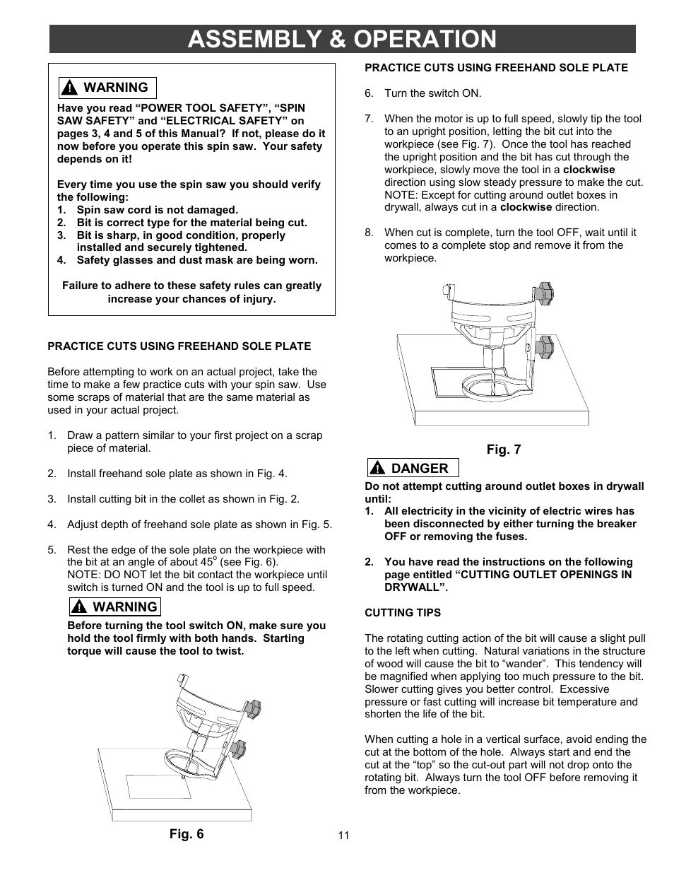 Assembly & operation | Fantom Vacuum PT301H User Manual | Page 11 / 18