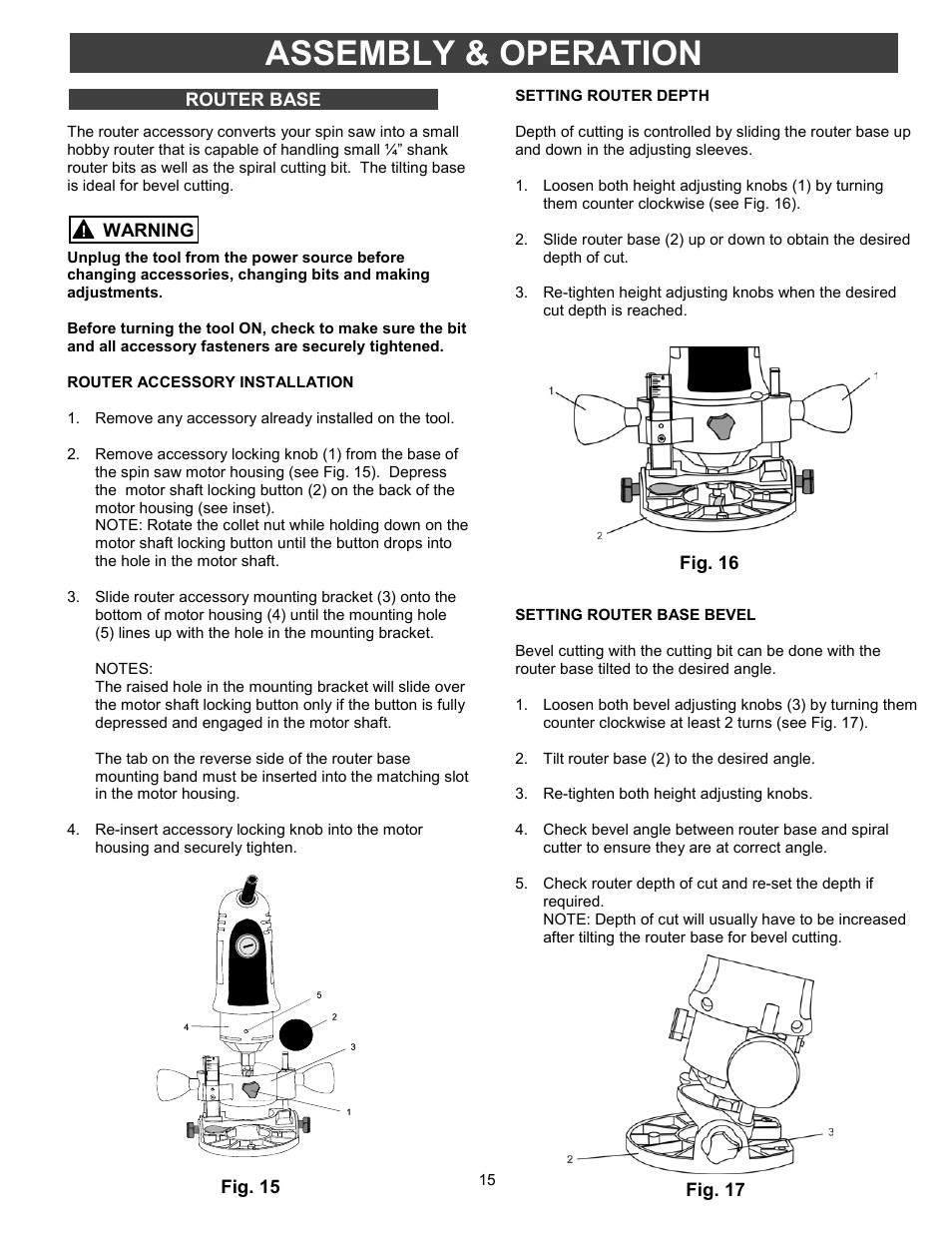 Assembly & operation | Fantom Vacuum PT301H User Manual | Page 15 / 18