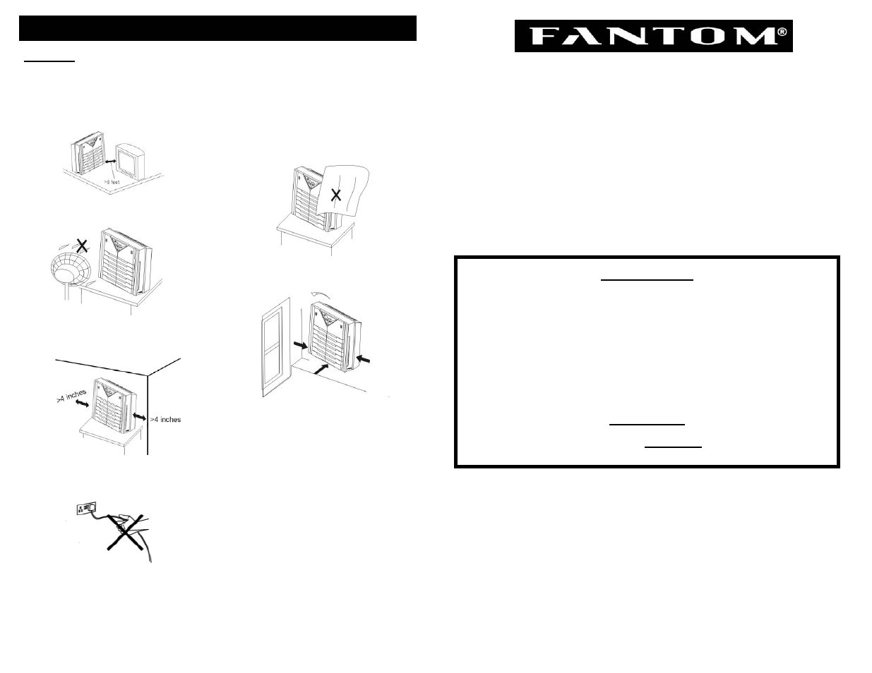 Important | Fantom Vacuum AP500H User Manual | Page 4 / 8