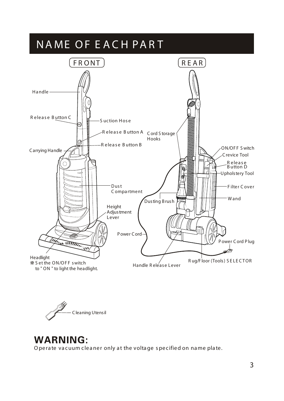 Fantom Vacuum FM780 User Manual | Page 4 / 17