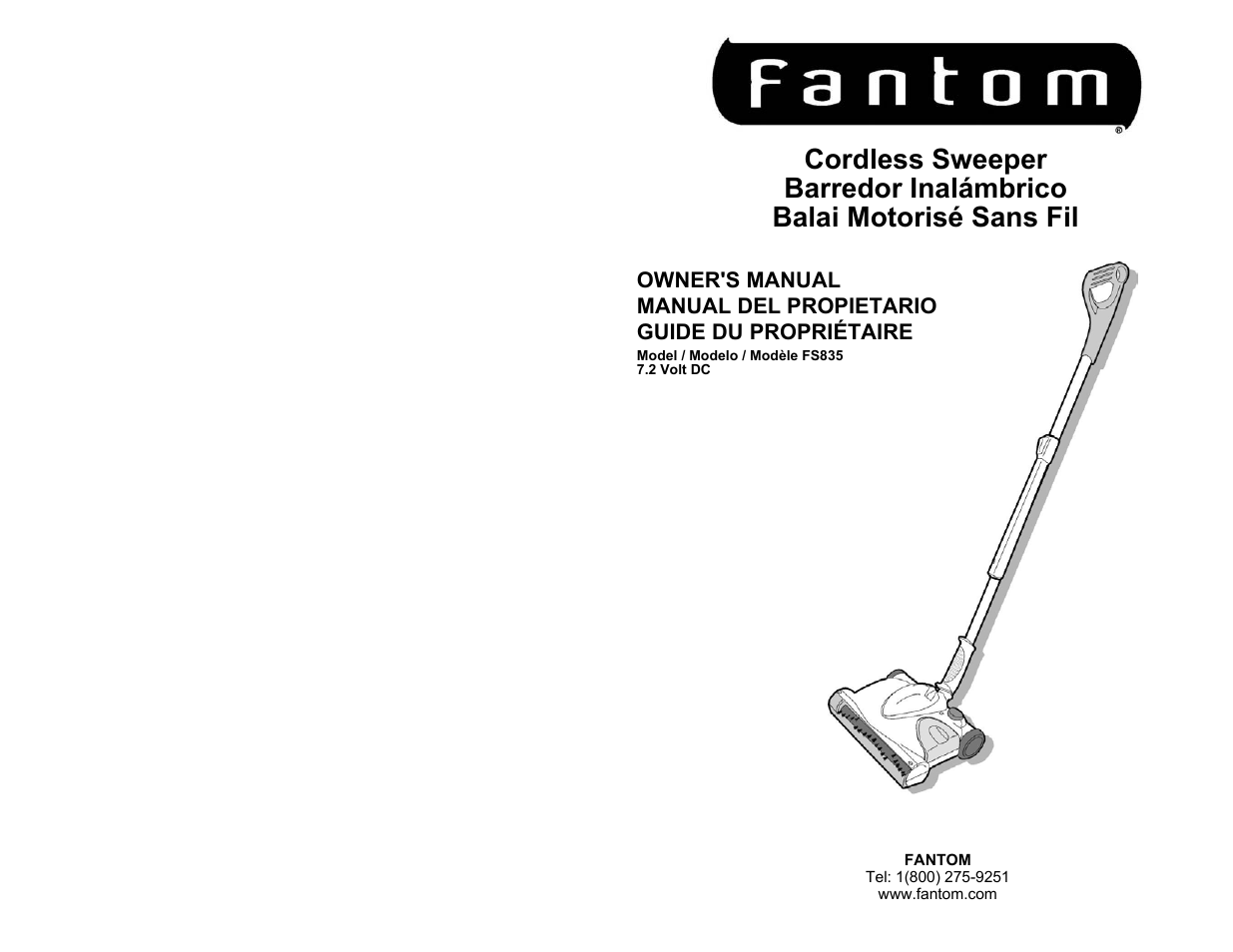 Fantom Vacuum FS835 User Manual | 16 pages