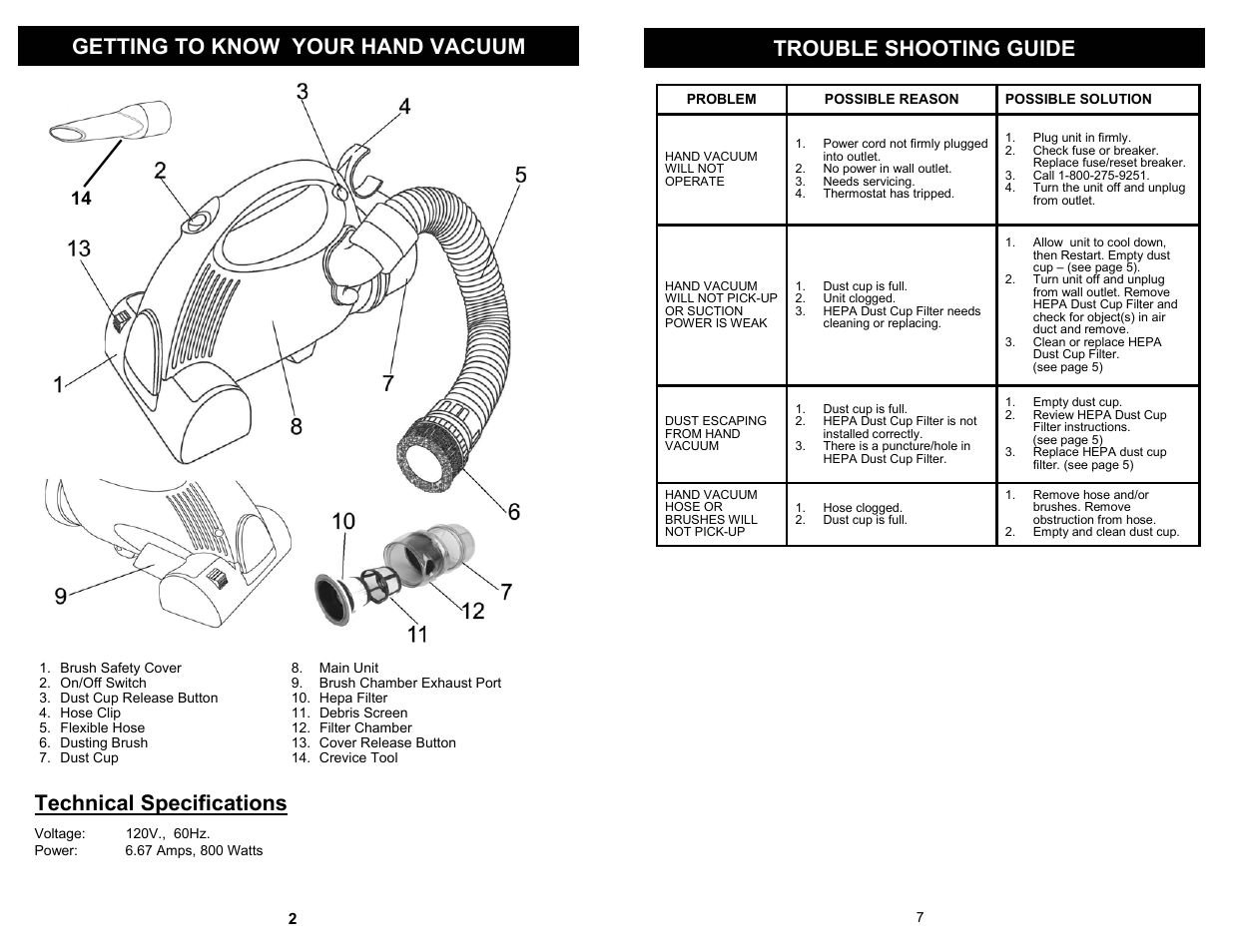 Technical specifications | Fantom Vacuum FANTOM FM430K User Manual | Page 4 / 6