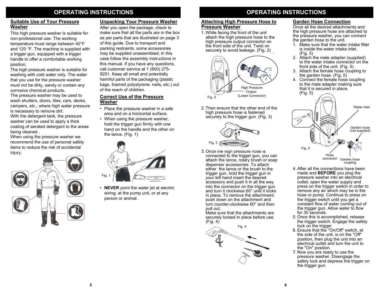 Operating instructions | Fantom Vacuum VPW44H User Manual | Page 6 / 6