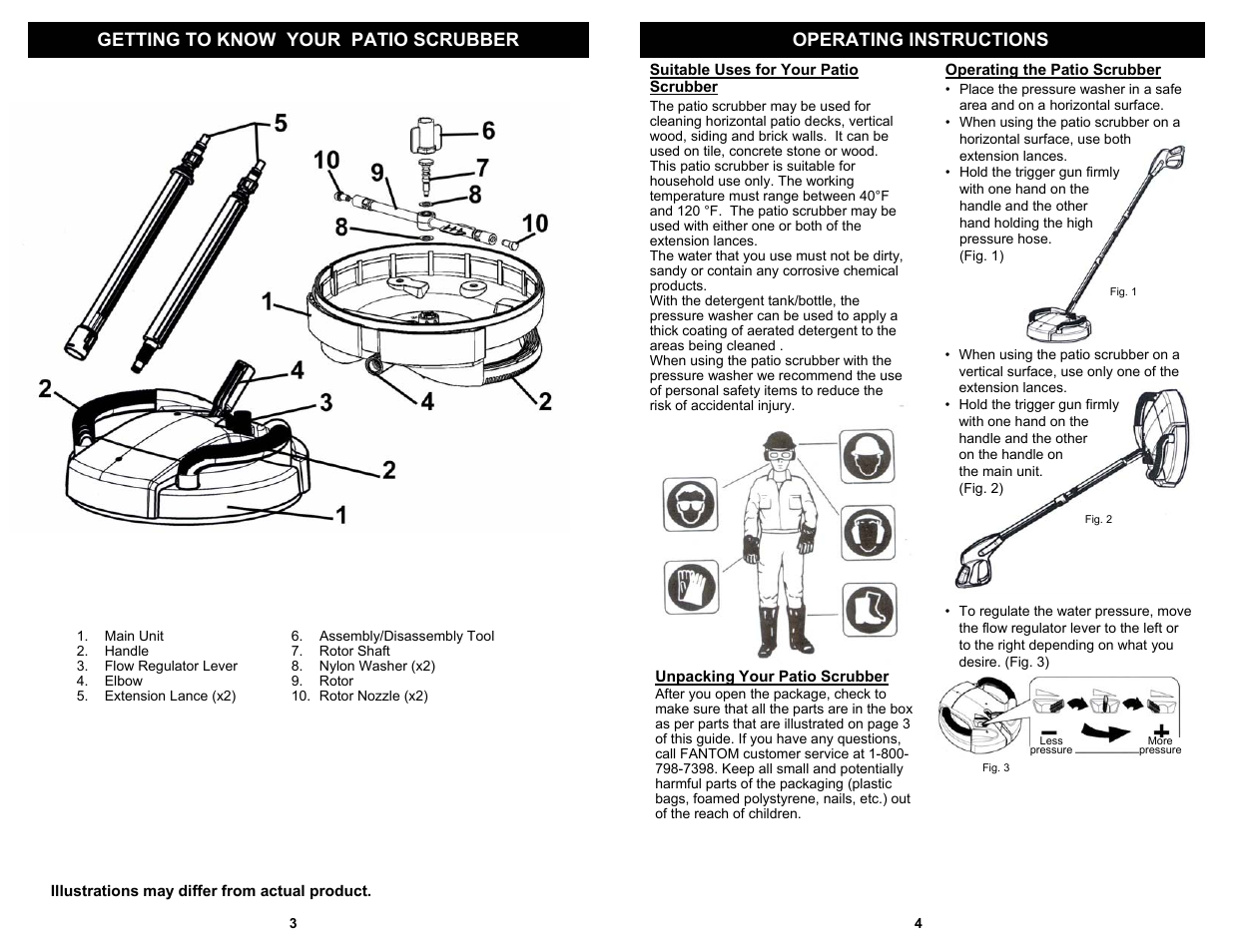 Fantom Vacuum PATIO SCRUBBER PS46H User Manual | Page 4 / 4