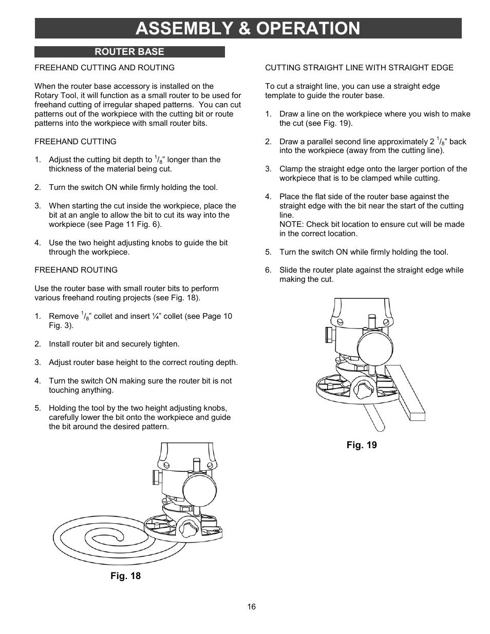 Assembly & operation | Fantom Vacuum FANTOM PT302H User Manual | Page 16 / 18