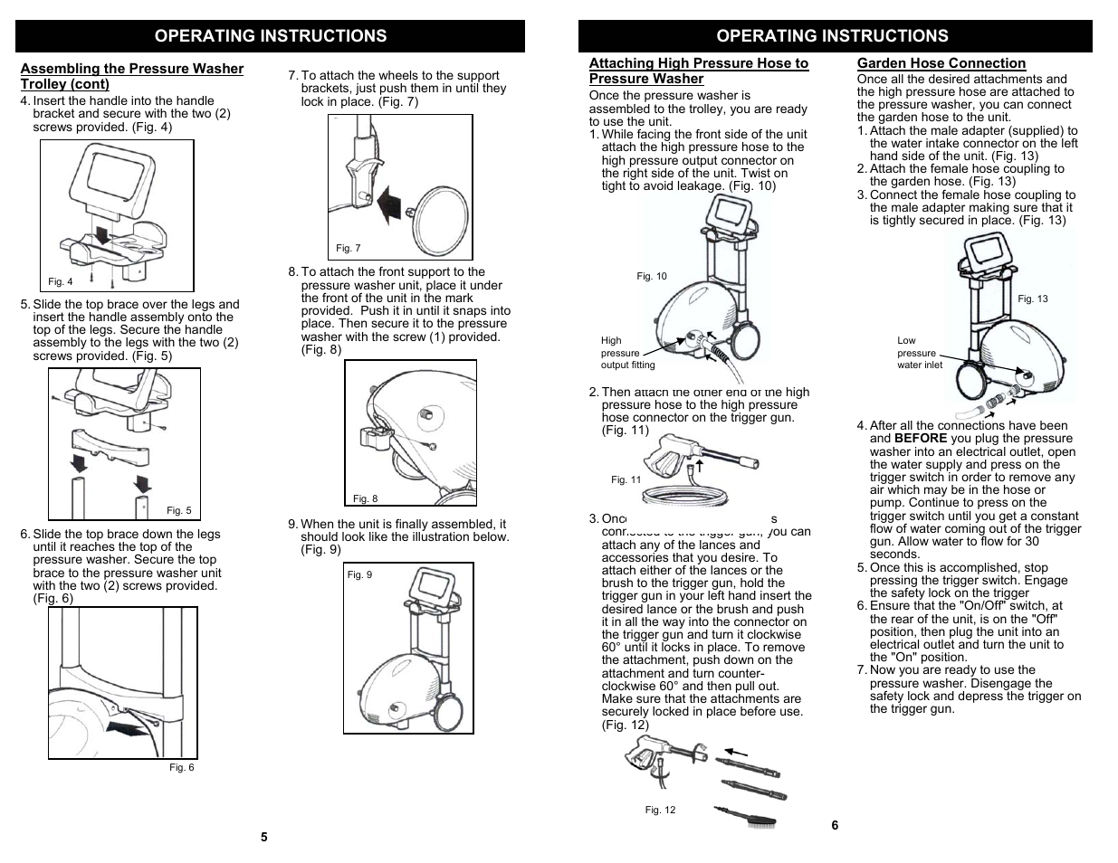 Operating instructions | Fantom Vacuum VPW43H User Manual | Page 6 / 6