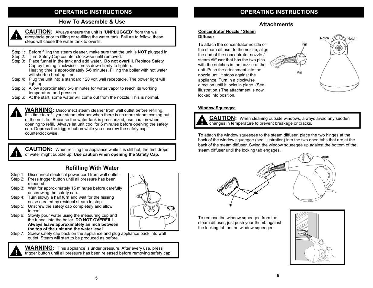 Fantom Vacuum SC710H User Manual | Page 6 / 6