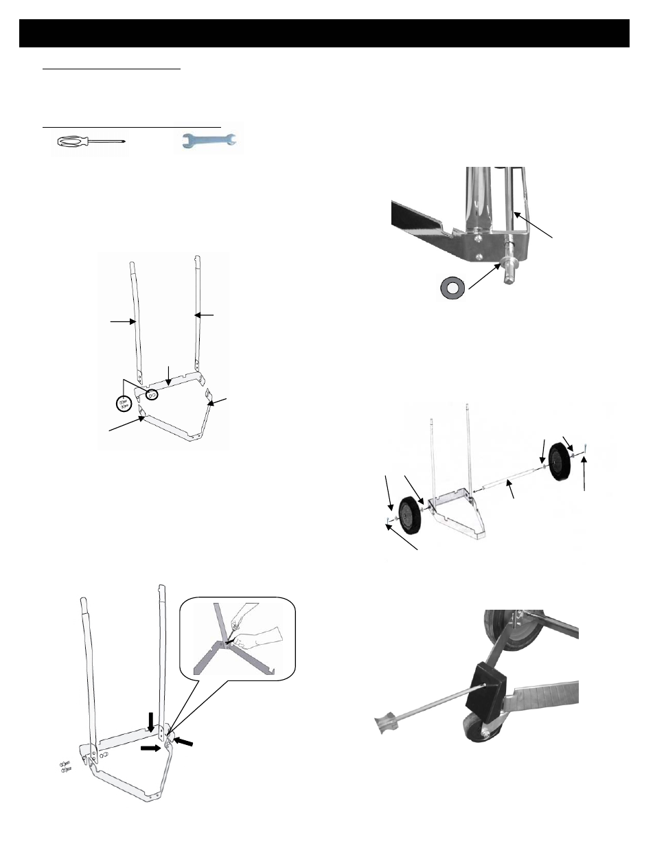 Assembling the caddy, Tools required for assembly | Fantom Vacuum CW233H User Manual | Page 5 / 11