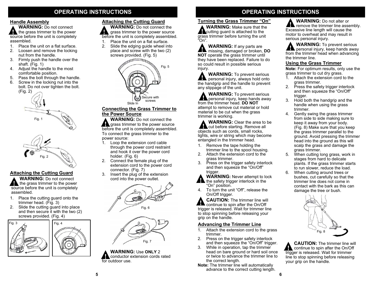 Operating instructions | Fantom Vacuum PT180H User Manual | Page 6 / 6