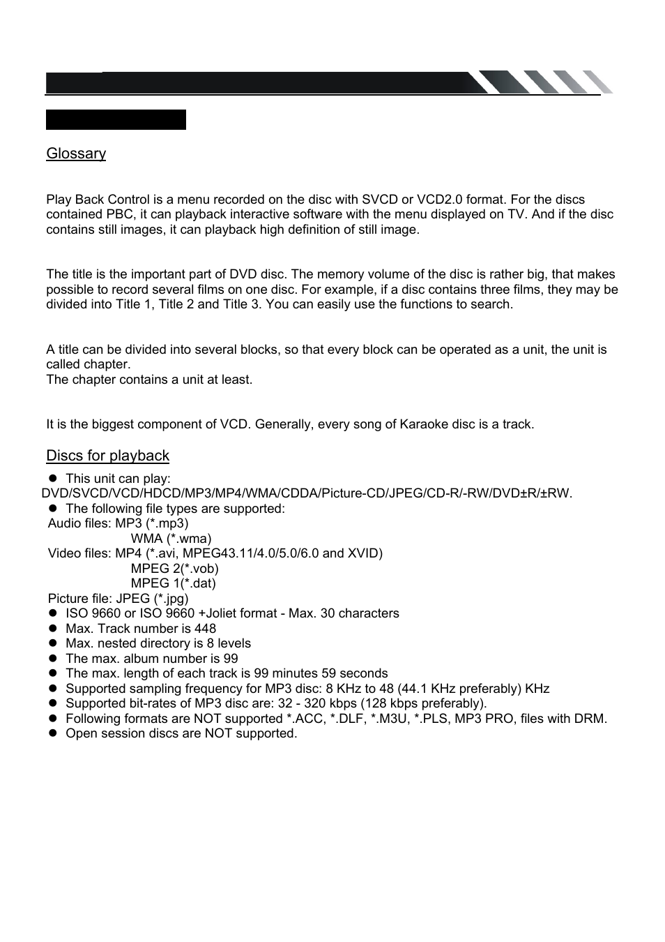 Discs operations | Farenheit Technologies TID-360 User Manual | Page 16 / 26