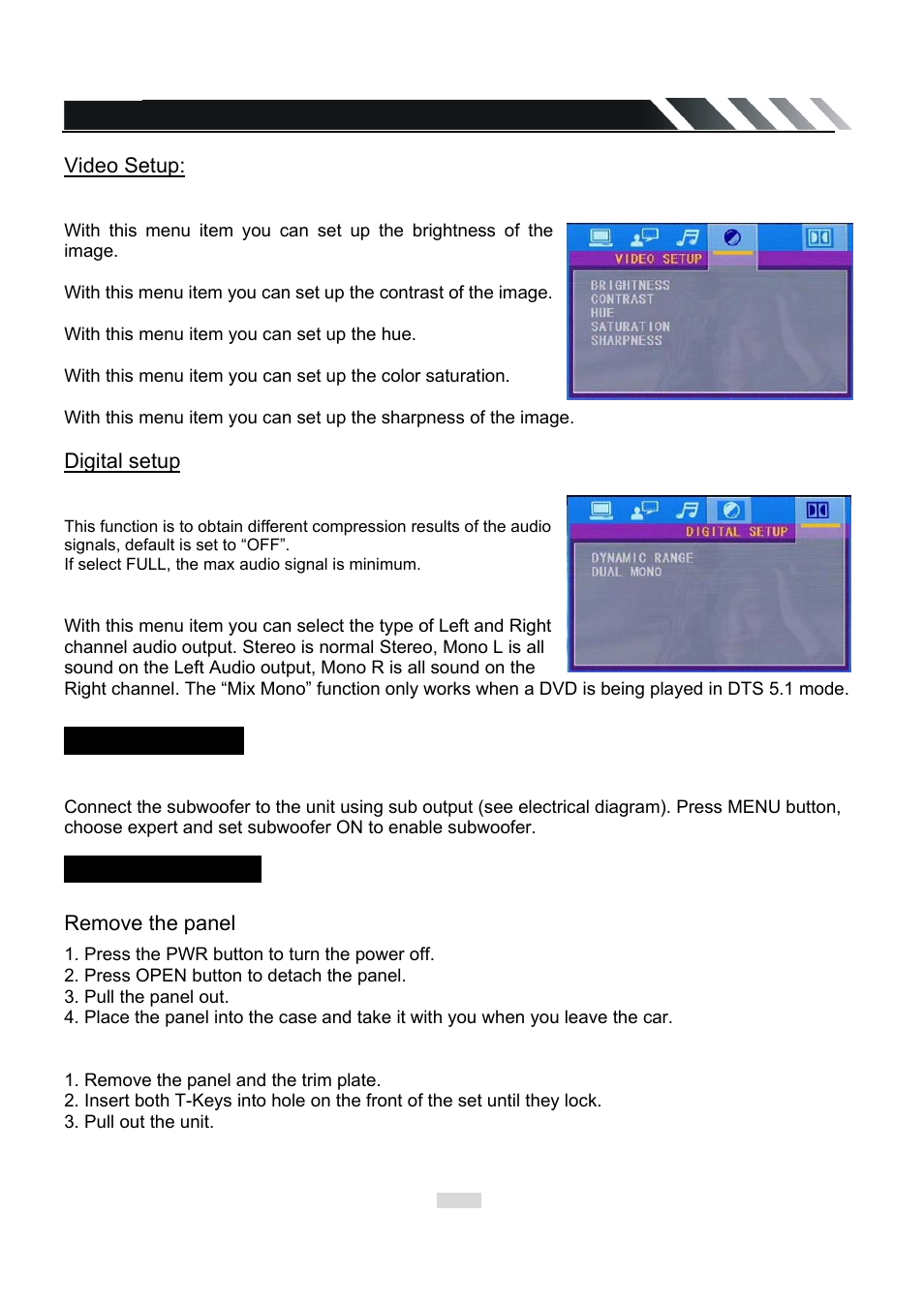 Other functions, Anti-theft system | Farenheit Technologies TID-360 User Manual | Page 23 / 26