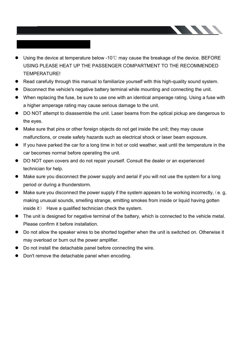 Important safeguards | Farenheit Technologies TID-360 User Manual | Page 3 / 26
