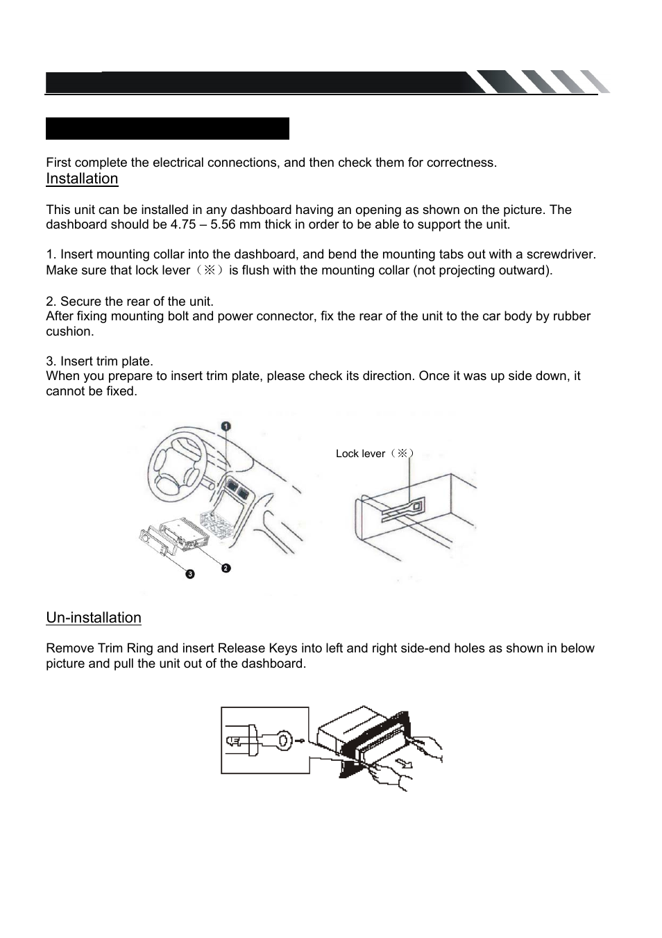 Installation/un-installation | Farenheit Technologies TID-360 User Manual | Page 5 / 26