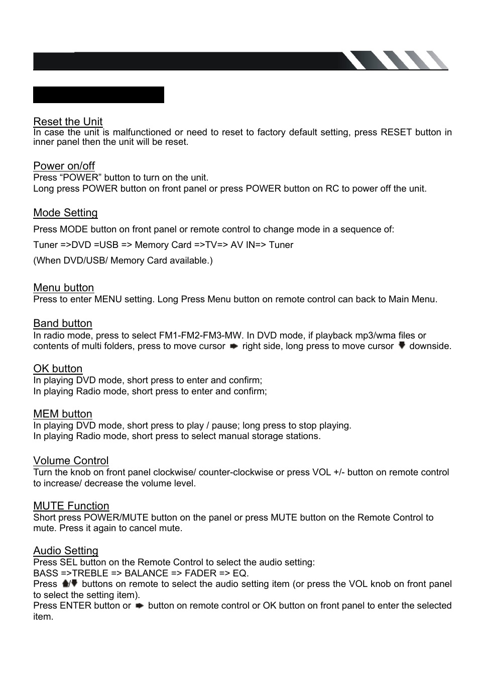 General operations | Farenheit Technologies TID-320 User Manual | Page 10 / 25