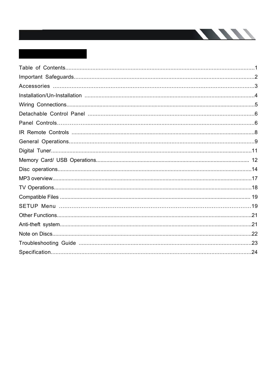 Farenheit Technologies TID-320 User Manual | Page 2 / 25
