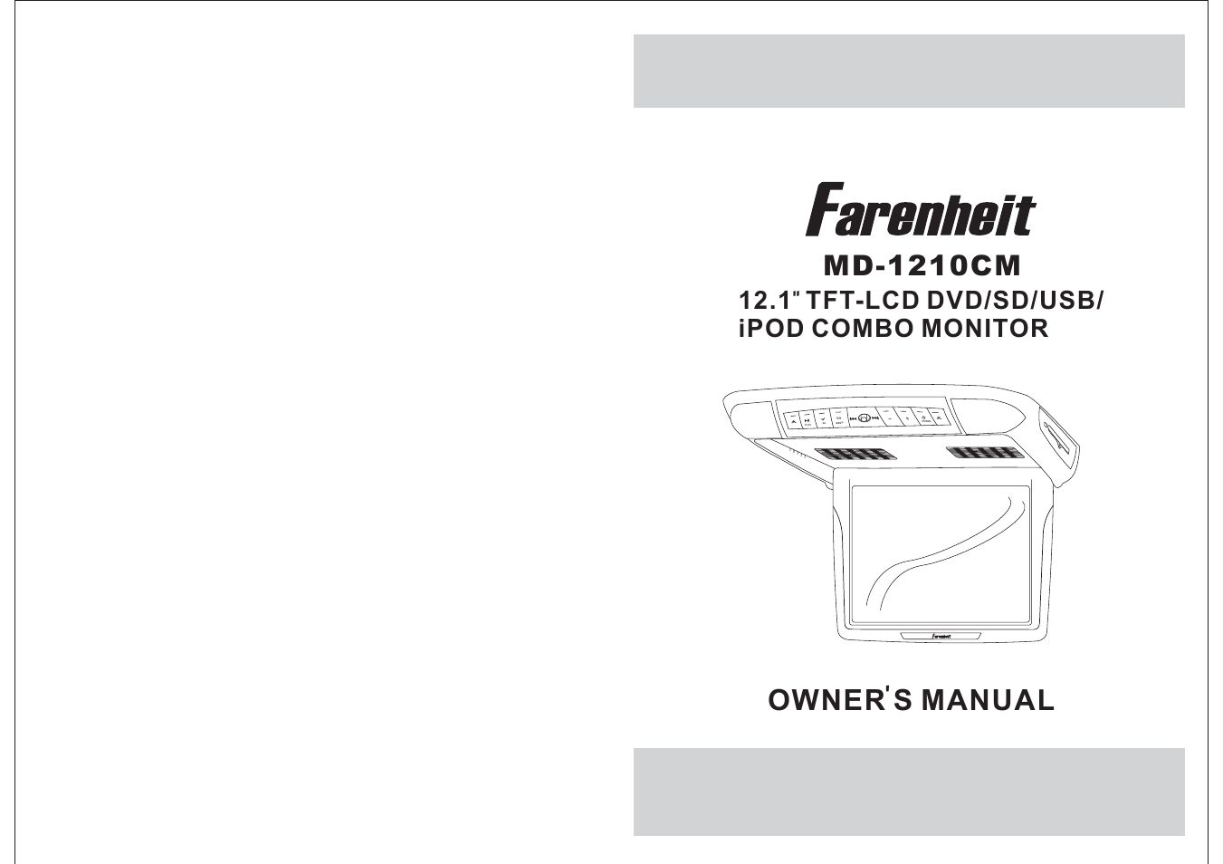 Farenheit Technologies MD-1210CM User Manual | 18 pages