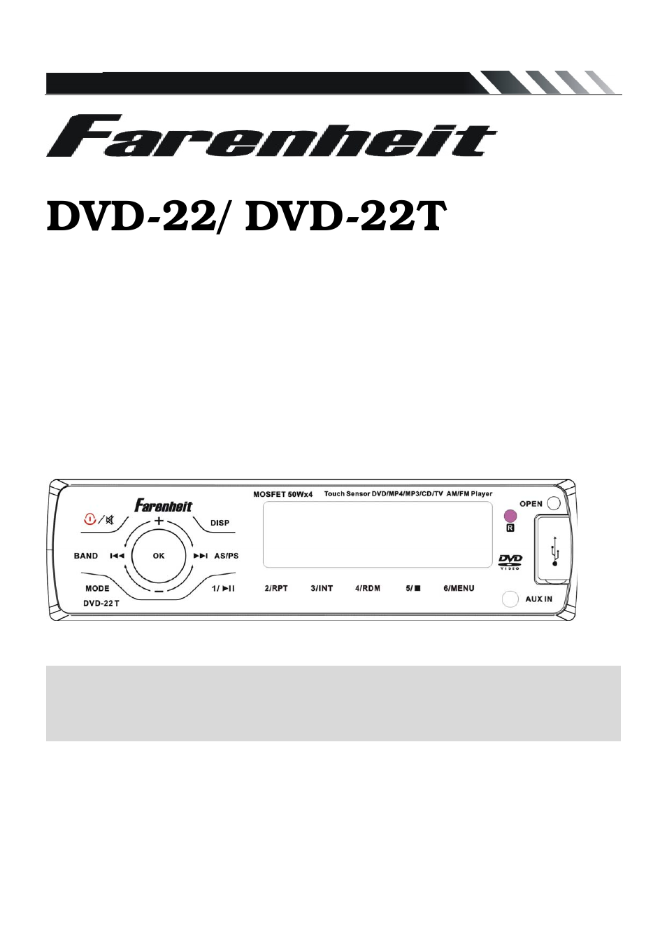 Farenheit Technologies DVD-22T User Manual | 25 pages