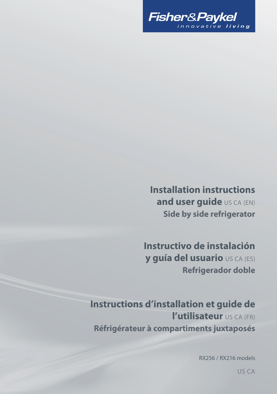 Fisher & Paykel RX256 User Manual | 148 pages