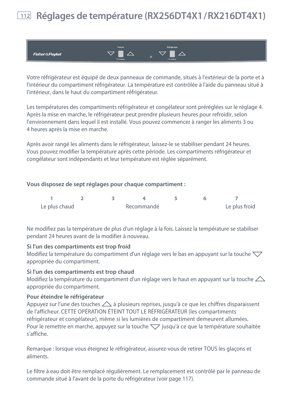 Fisher & Paykel RX256 User Manual | Page 114 / 148