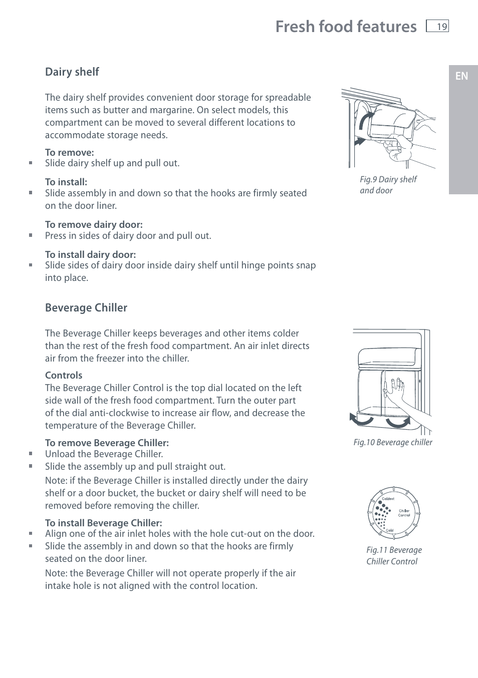 Fresh food features | Fisher & Paykel RX256 User Manual | Page 21 / 148