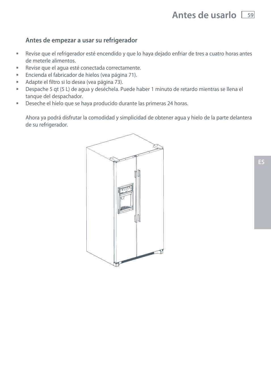 Antes de usarlo | Fisher & Paykel RX256 User Manual | Page 61 / 148
