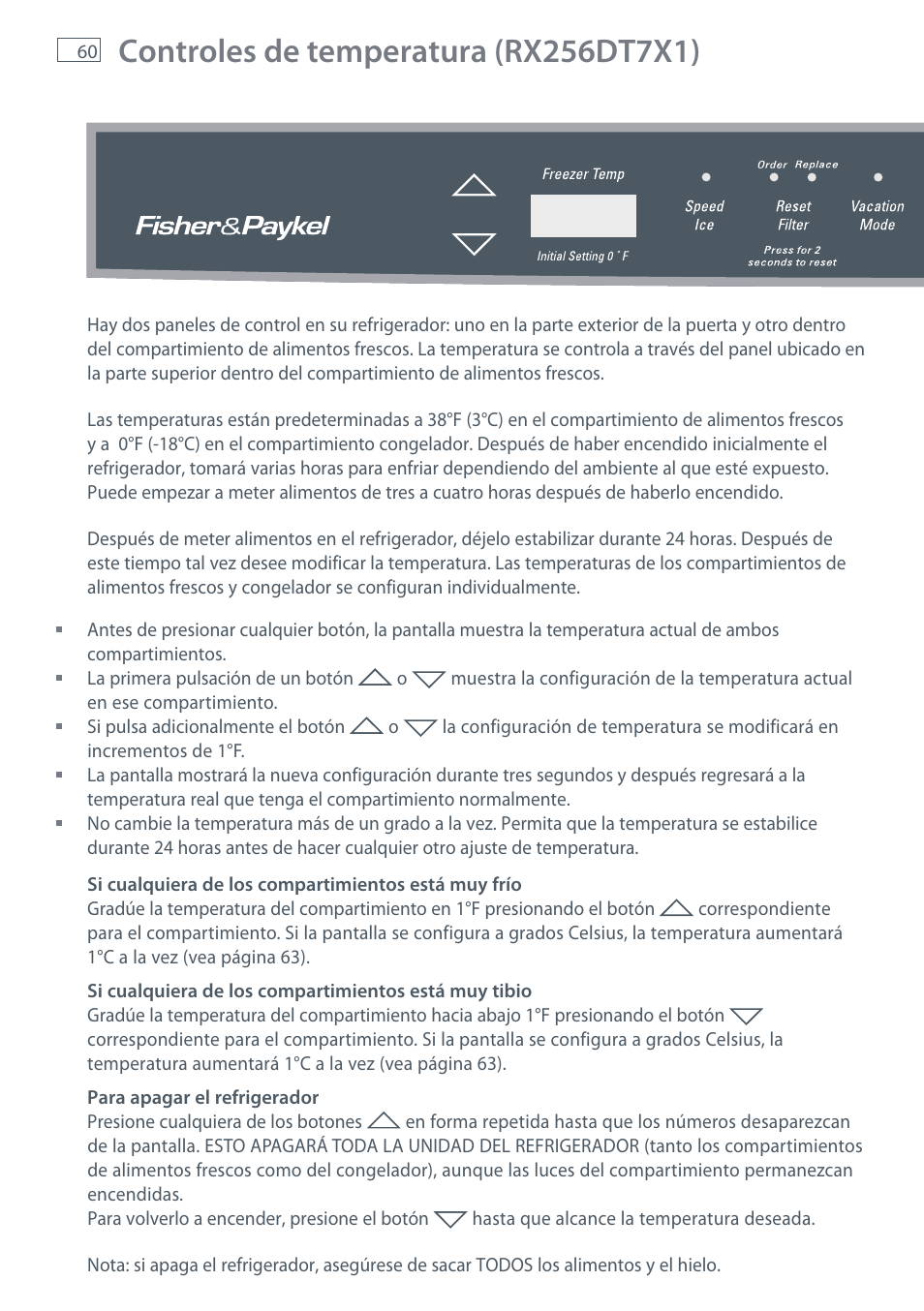 Fisher & Paykel RX256 User Manual | Page 62 / 148