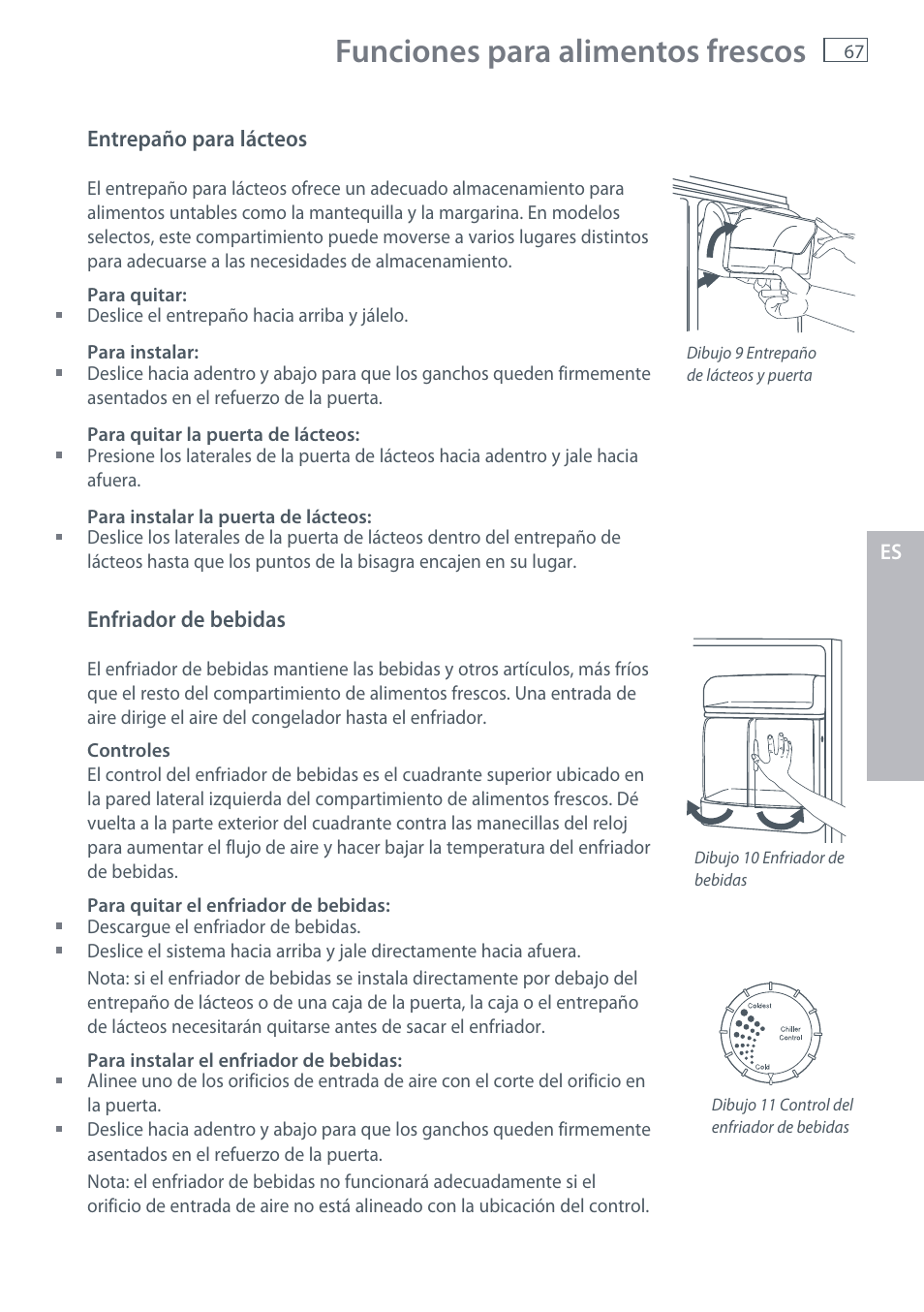 Funciones para alimentos frescos | Fisher & Paykel RX256 User Manual | Page 69 / 148