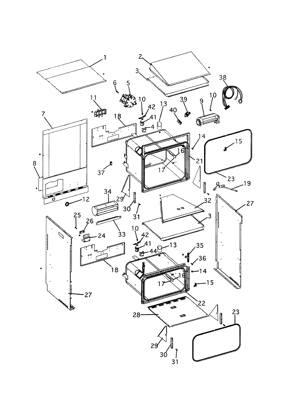 Built in double chassis assembly | Fisher & Paykel BI601QASE2 User Manual | Page 16 / 41