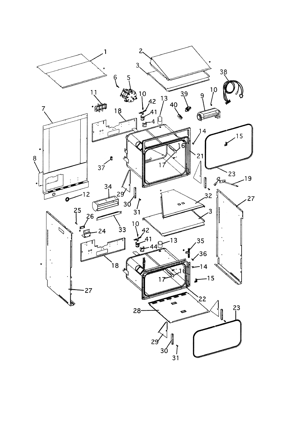 Built in double chassis assembly | Fisher & Paykel BI601QASE2 User Manual | Page 18 / 41
