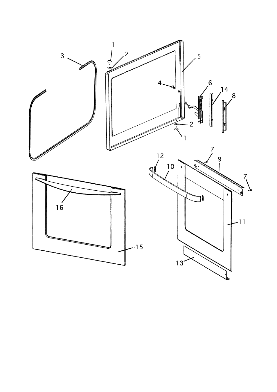 Built in double main door assy | Fisher & Paykel BI601QASE2 User Manual | Page 20 / 41