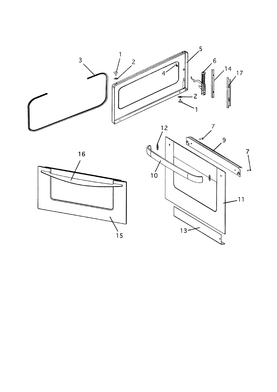 Built in double lower door assembly | Fisher & Paykel BI601QASE2 User Manual | Page 22 / 41