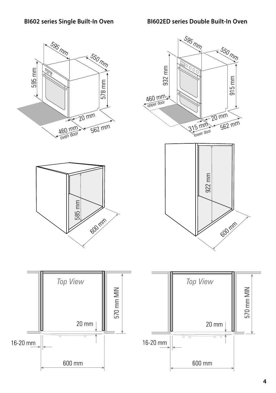 Top view | Fisher & Paykel NZ User Manual | Page 5 / 8