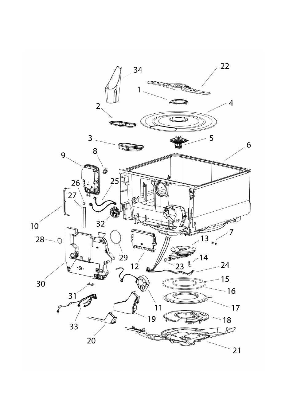 Tubs & components | Fisher & Paykel DD603H User Manual | Page 16 / 27