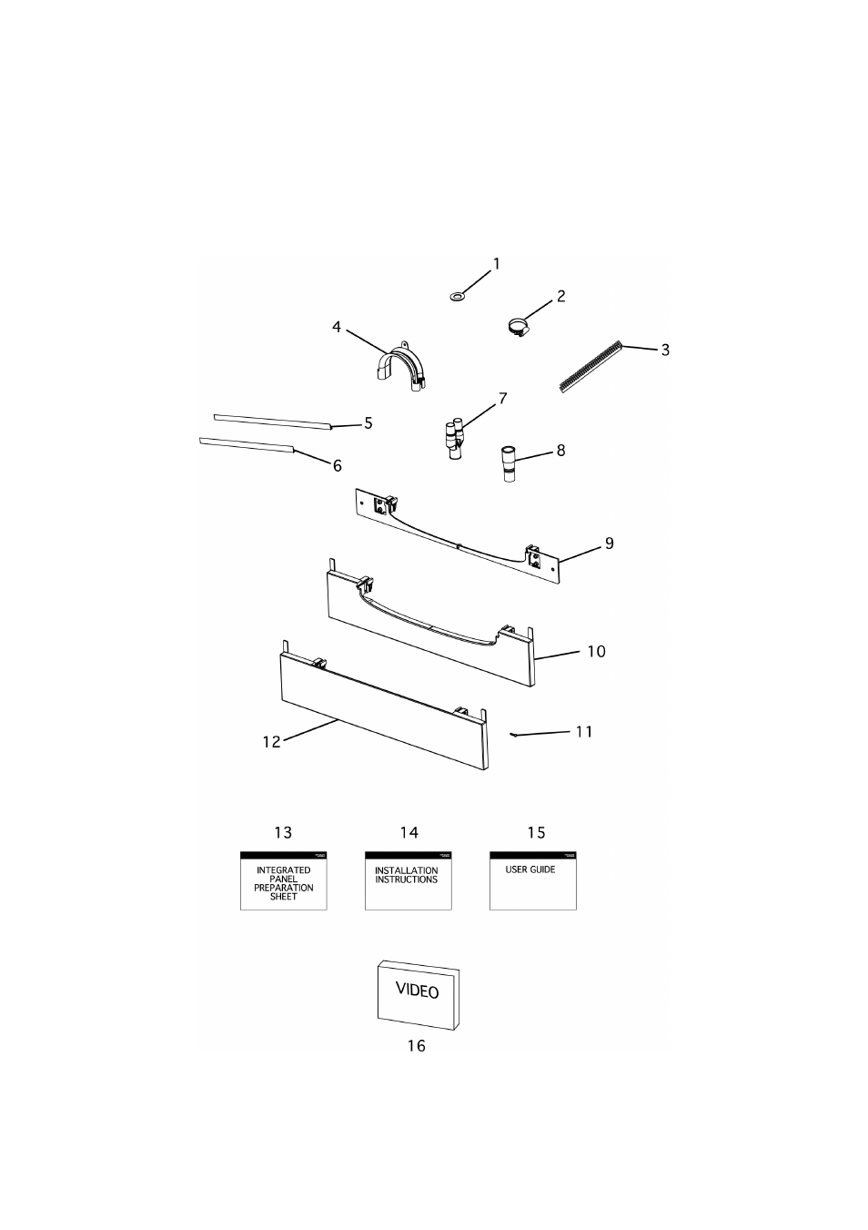 Installation components | Fisher & Paykel DD603H User Manual | Page 24 / 27