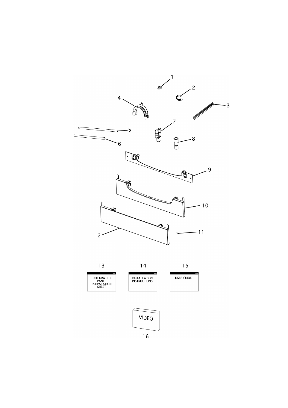 Installation components | Fisher & Paykel DD603H User Manual | Page 26 / 27