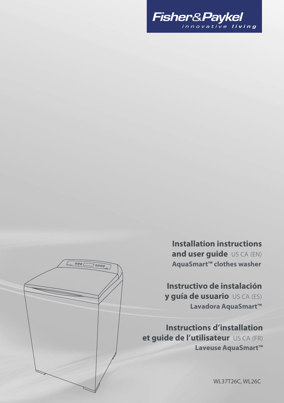 Fisher & Paykel AquaSmart WL37T26C User Manual | 124 pages
