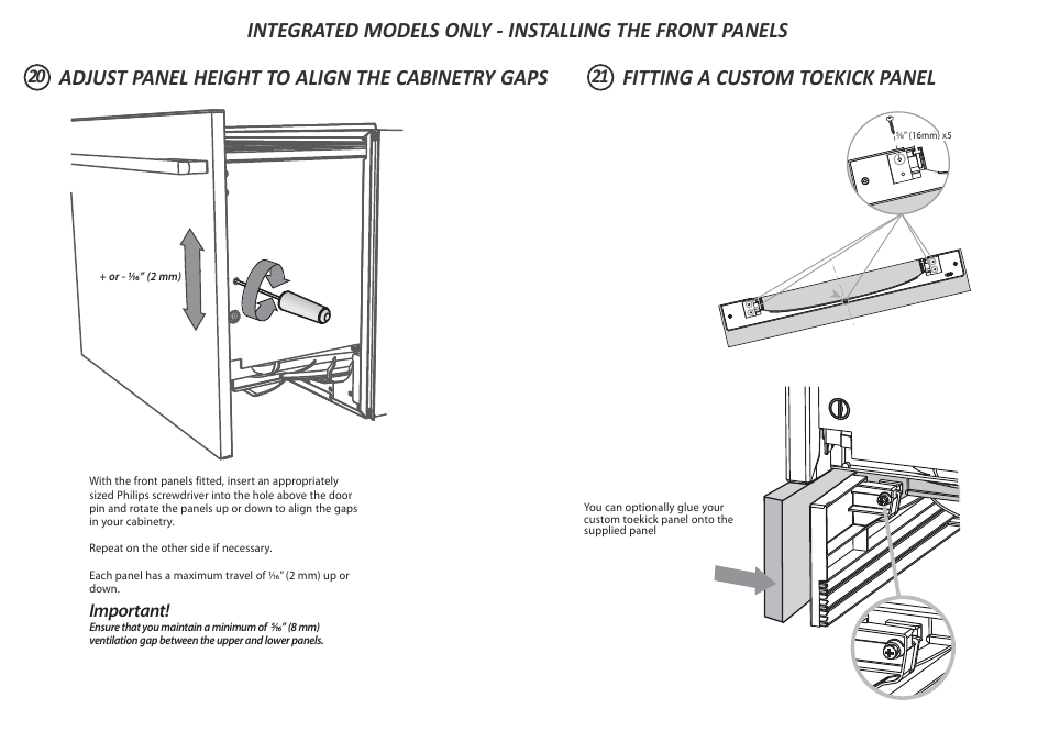 Important | Fisher & Paykel DD24DCX7 User Manual | Page 19 / 21